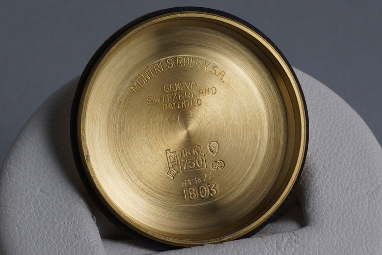 1975 Rolex YG Day-Date 1803 Champagne Dial with Box and Papers