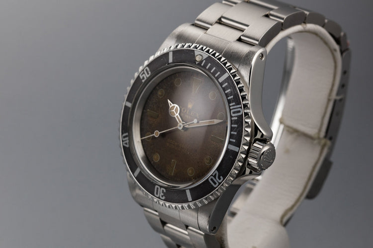 1966 Rolex Submariner 5513 with Tropical Gilt Dial with Service Papers