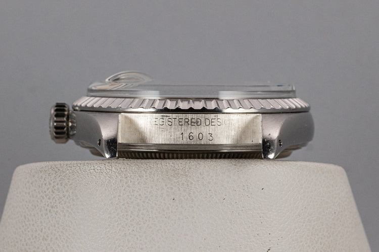 1978 Rolex DateJust 1603 Silver Dial with Service Papers