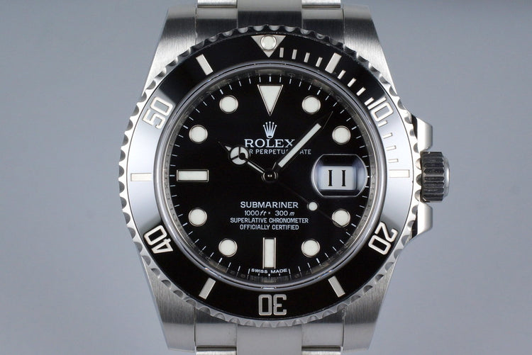 2016 Rolex Submariner 116610 with Box and Papers