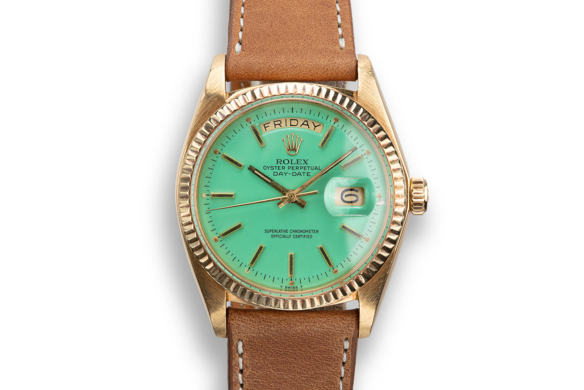 HQ Milton - 1974 Rolex 18K YG Day-Date 1803 with Turquoise Stella
