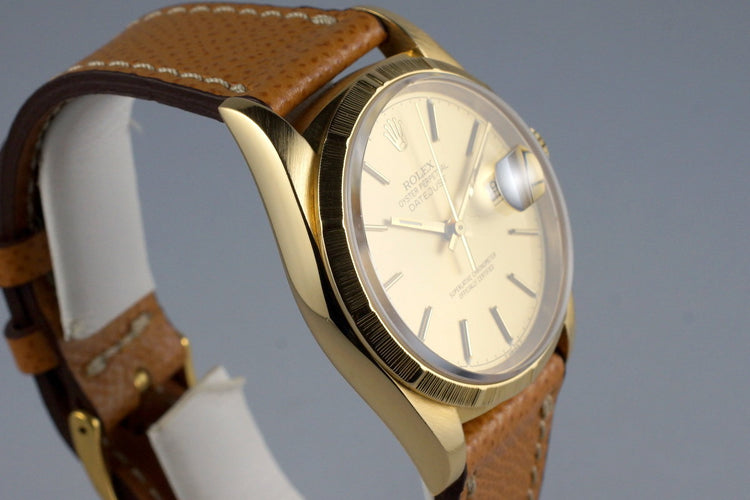 1994 Rolex YG Bark DateJust 16248 Matte Champagne Dial