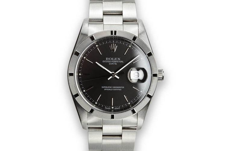 2005 Rolex Date 15210 Black Dial