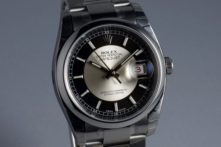 2015 Rolex Datejust 116200 Tuxedo Dial MINT