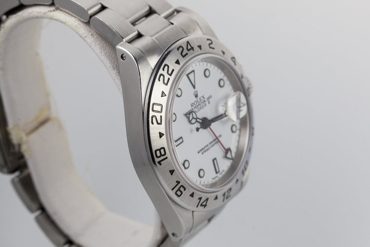 1999 Rolex Explorer II 16570 White Dial