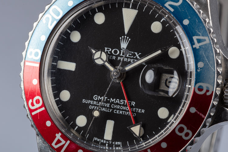 1978 Vintage Rolex GMT-Master 1675 MKV Matte Dial with "Pepsi" Insert