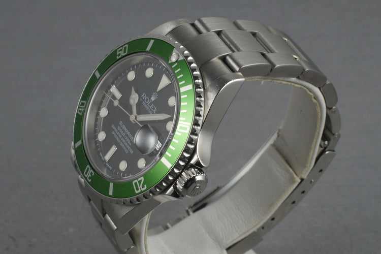 Rolex Green Submariner 16610 LV Mark 1 Dial and Flat 4 Bezel