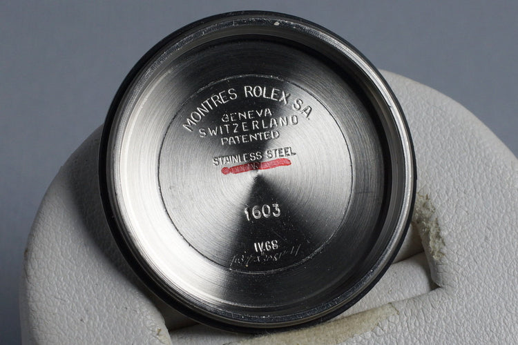 1968 Rolex DateJust 1603 Non-Luminous Dial
