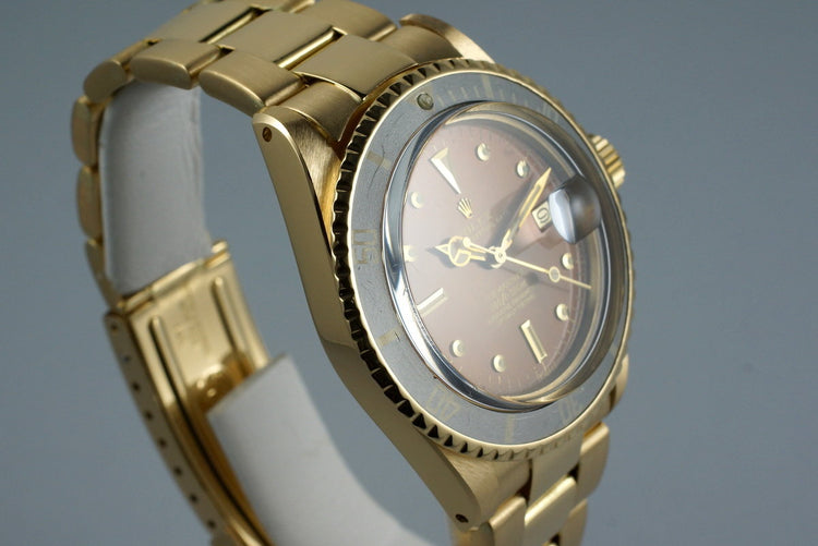 1978 YG Rolex Submariner 1680 Tropical Dial