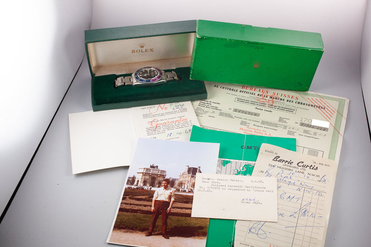 1967 Rolex GMT-Master 1675 Fuchsia with Box and Papers