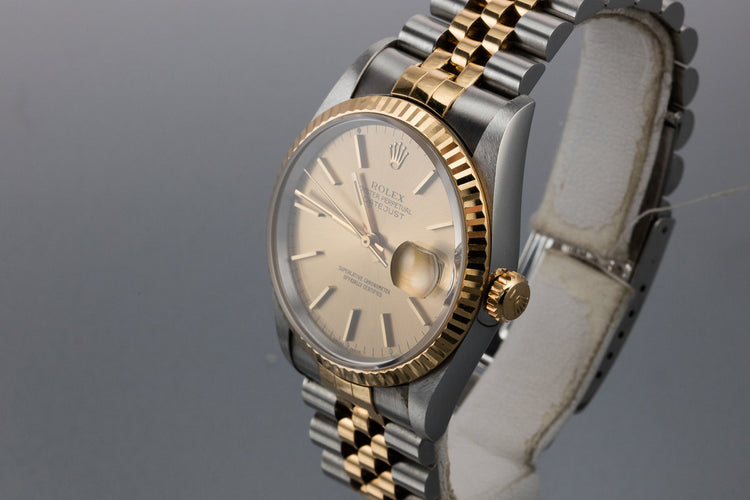 1993 Rolex Two-Tone DateJust 16233 Champagne Dial with Box and Papers