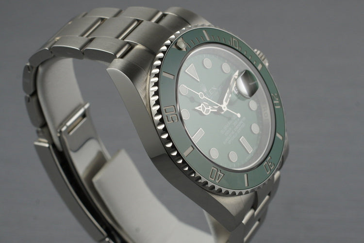 2010 Rolex Green Submariner 116610V with Box and Papers