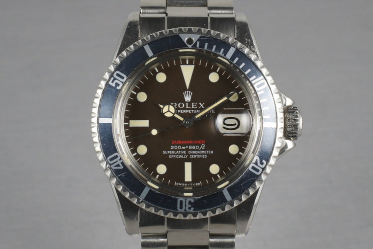 Rolex Red Submariner 1680 Meters First Mark 2 BROWN dial