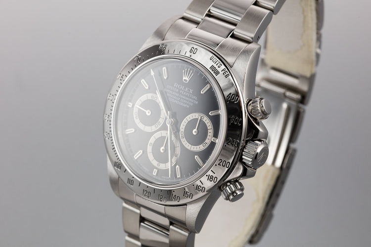 1998 Rolex Zenith Daytona 16520 Black Dial with Box and Papers