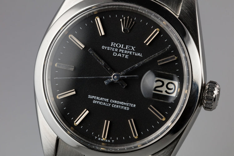 1968 Rolex Date 1500 Black Dial