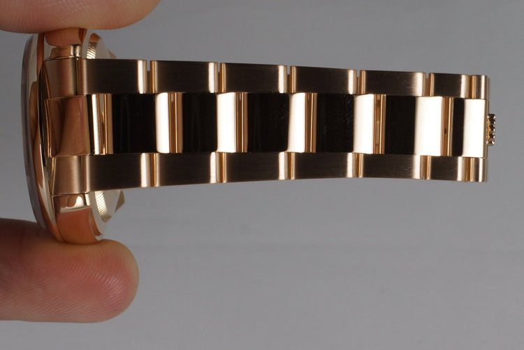 2000 Rolex Rose Gold Day-Date 118205 Brown Wave Dial with Box and Papers