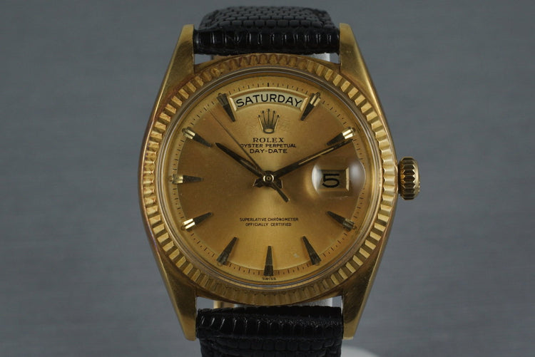 1962 Rolex YG Day-Date 1803 with Swiss Only Claw Dial