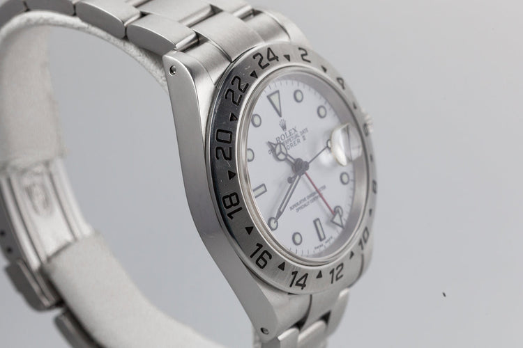 2000 Rolex Explorer II 16570 White Dial