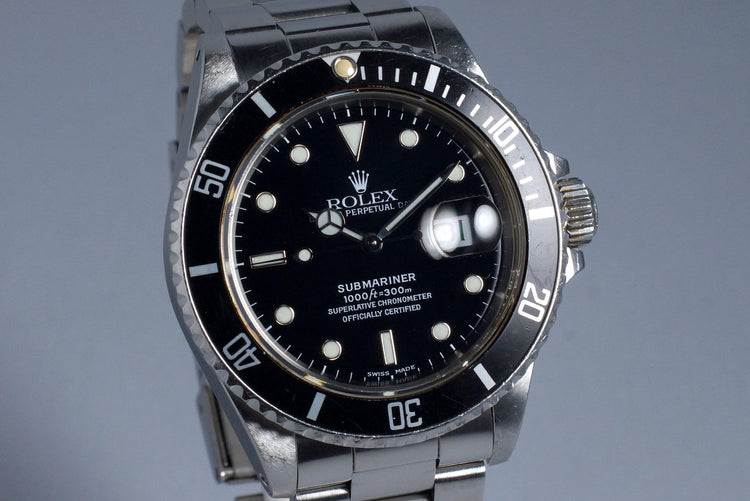 1986 Rolex Submariner 16800 Service Dial