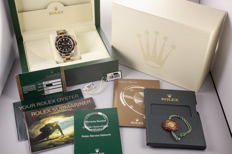 2007 Rolex Two-Tone Submariner 16613 with Box and Papers
