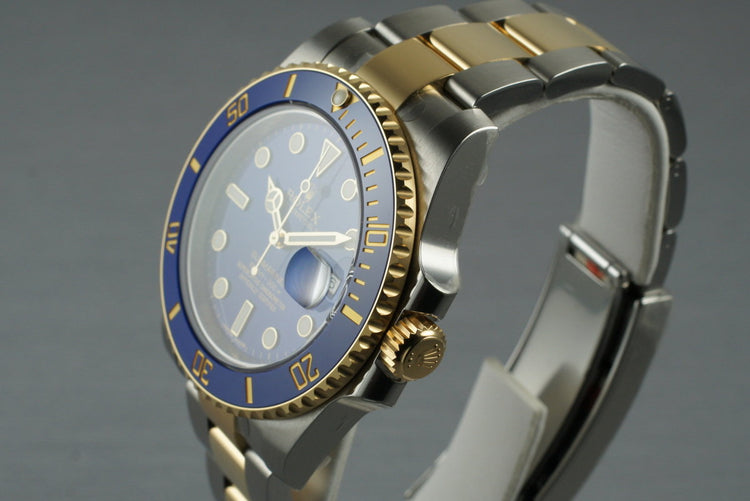 2014 Rolex Two Tone Submariner 116613LB with Box and Papers