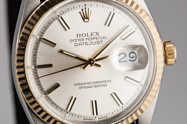 1971 Rolex DatJust 1601 Silver Dial with Rolex Service Papers