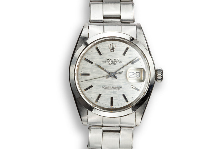 1970 Rolex Date 1500 Silver Mosaic Dial