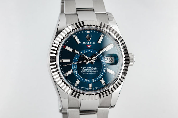 2018 Rolex Sky-Dweller 326934 Blue Dial with Box and Papers