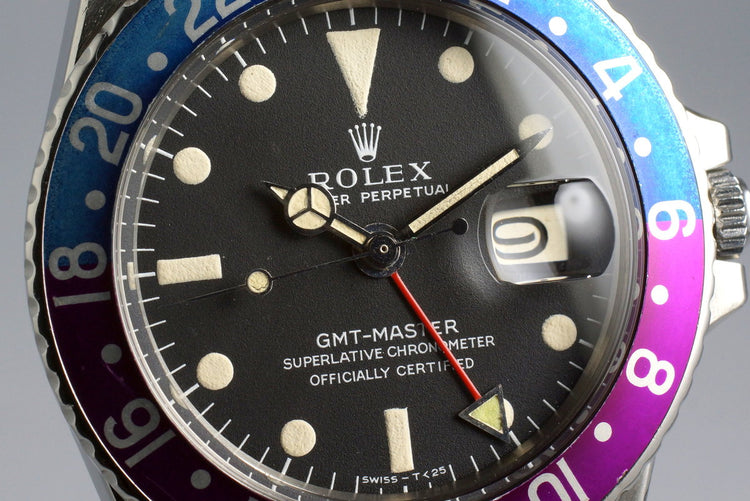 1968 Rolex GMT 1675 Mark I Dial with Fuchsia Insert