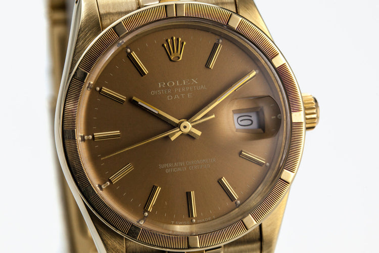 1981 Rolex 14K YG Date 15017 with Brown Dial