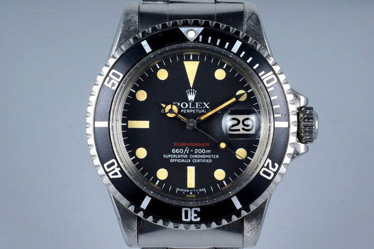1972 Rolex Red Submariner 1680 Mark V Dial