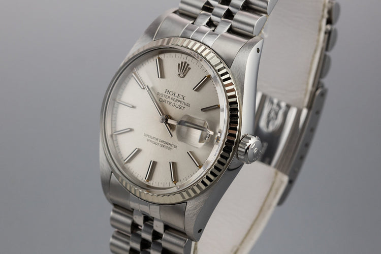 1979 Rolex DateJust 16014 Silver Dial with Service Case