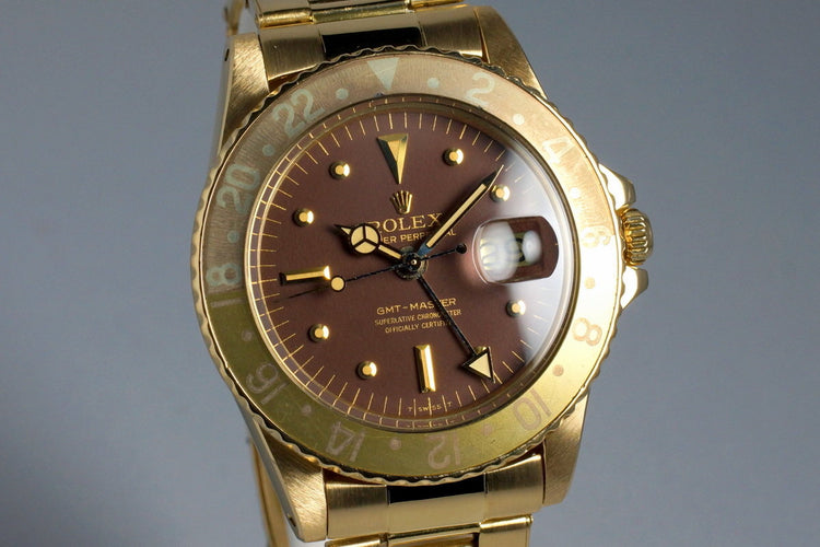 1978 Rolex YG GMT 1675 Root Beer Dial