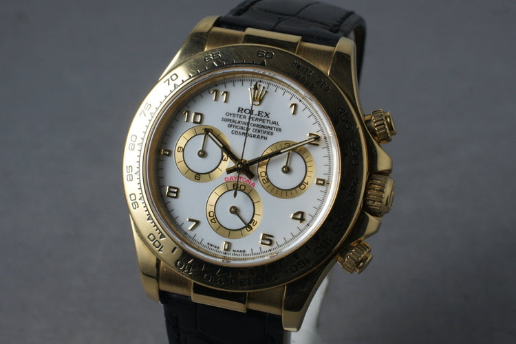 2002 Rolex 18K YG Daytona 116518 with Box Papers