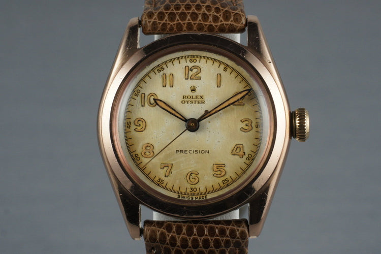 1944 Rolex Rose Gold Oyster Precision 3121