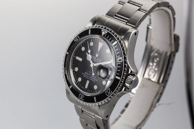 1971 Rolex Submariner 1680 with MK V Red Dial with Service papers
