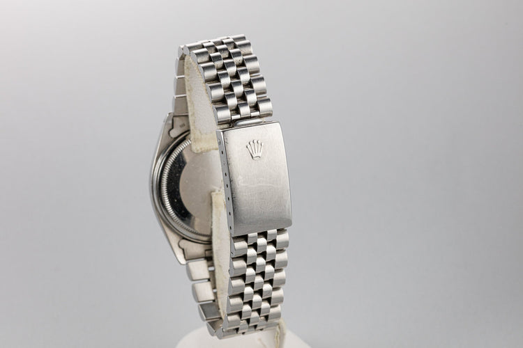 1973 Rolex DateJust 1601 with No Lume Silver Linen Dial