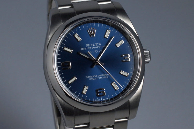 2015 Rolex Air King 114200 Blue Dial