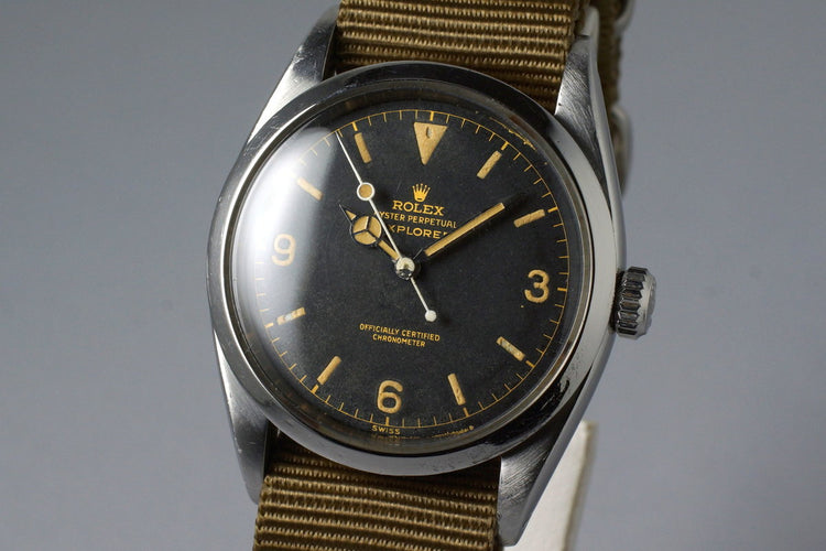 1956 Rolex Explorer 1 6610 Gilt Chapter Ring Dial