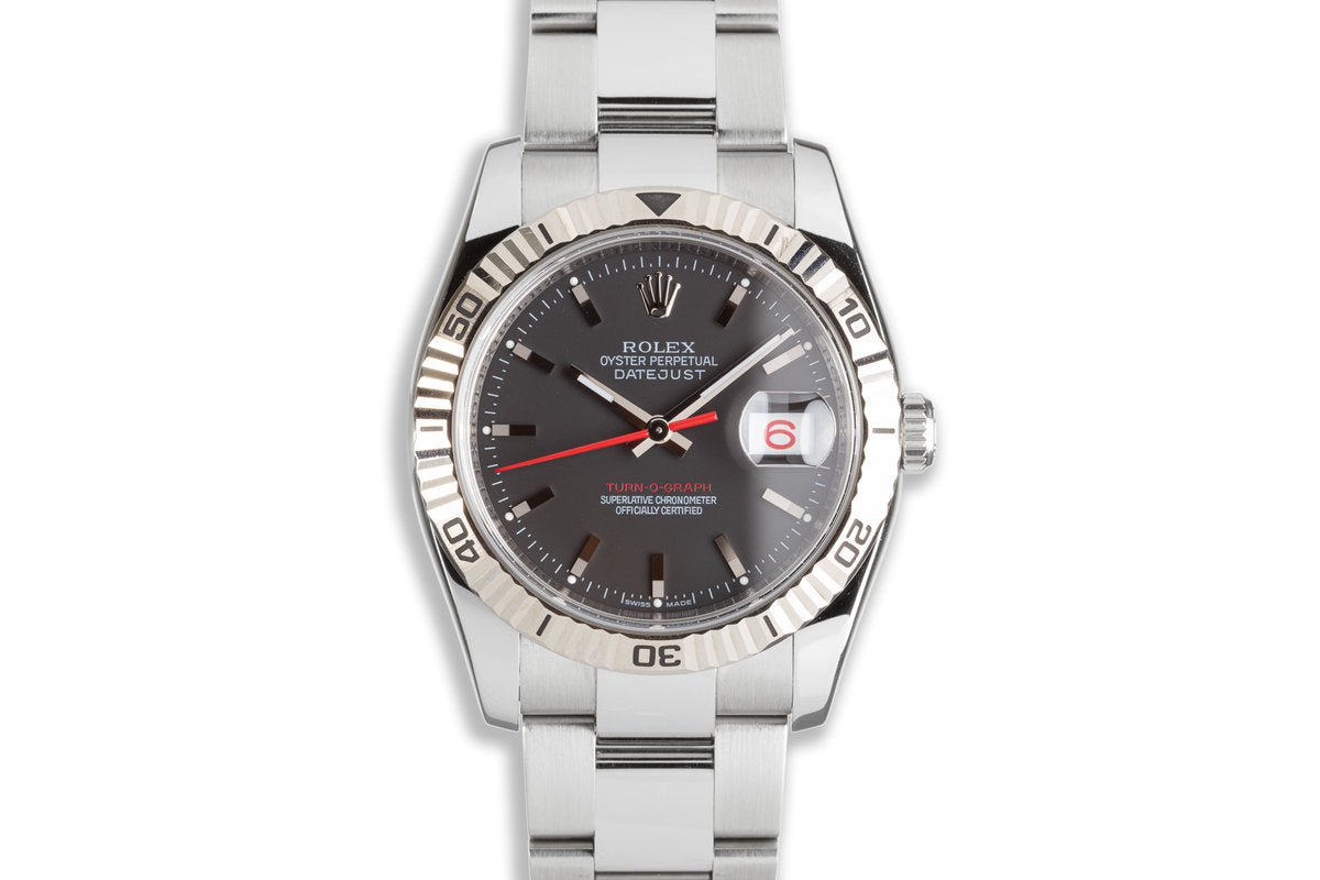 HQ Milton 2007 Rolex DateJust Turn-O-Graph 116264 Black Dial