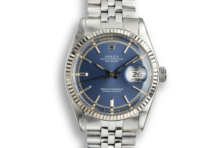 1973 Rolex DateJust 1601 Blue Sigma Dial