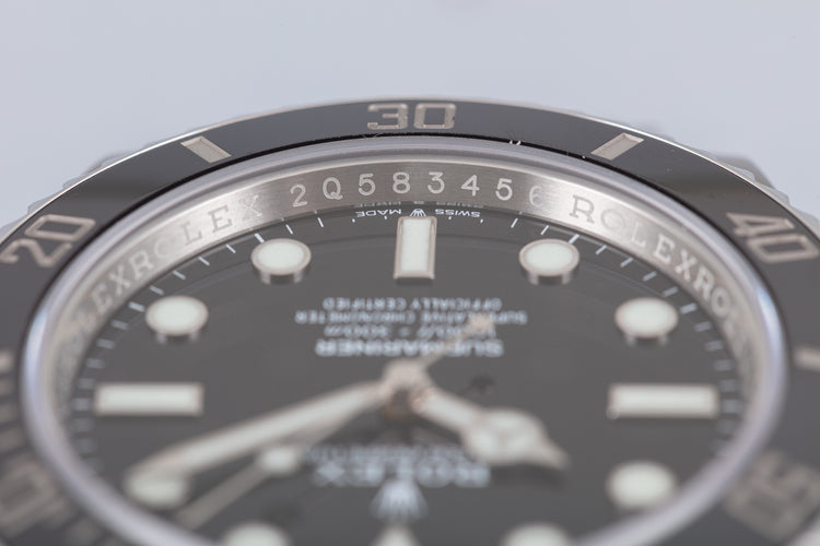 2021 Rolex No Date Ceramic Submariner 124060 41mm with Box & Card