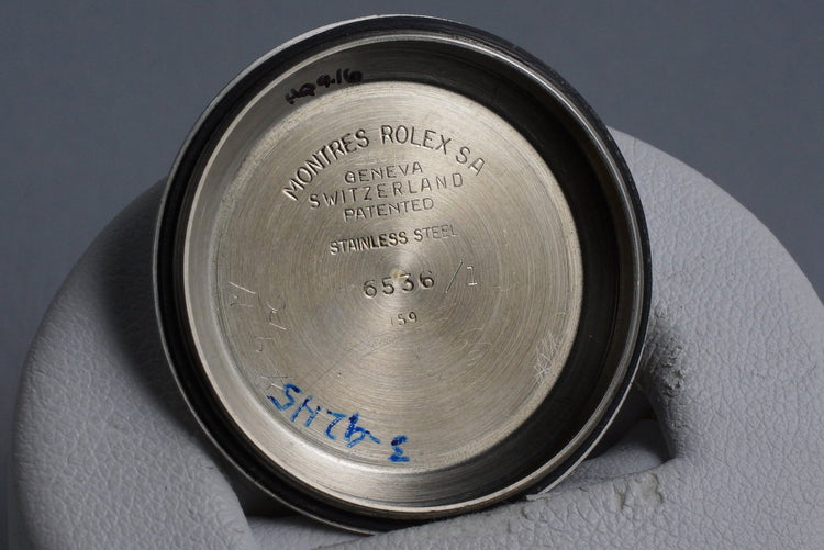1959 Rolex Submariner 6536-1 Glossy Gilt Chapter Ring Dial with Papers