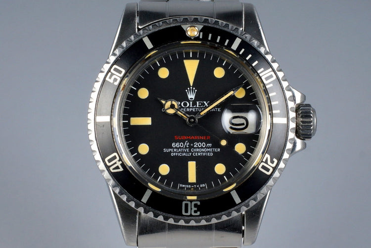 1972 Rolex Red Submariner 1680 Mark VI Dial