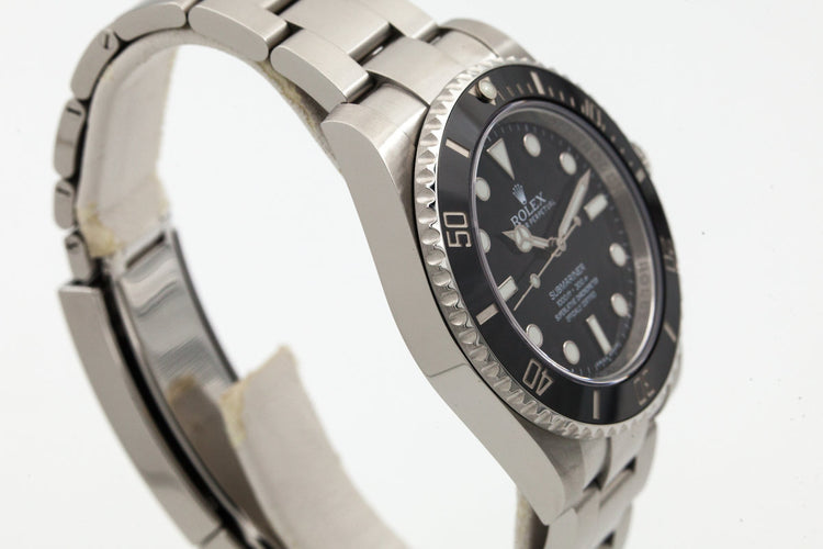 2015 Rolex Submariner 114060 with Box and Papers