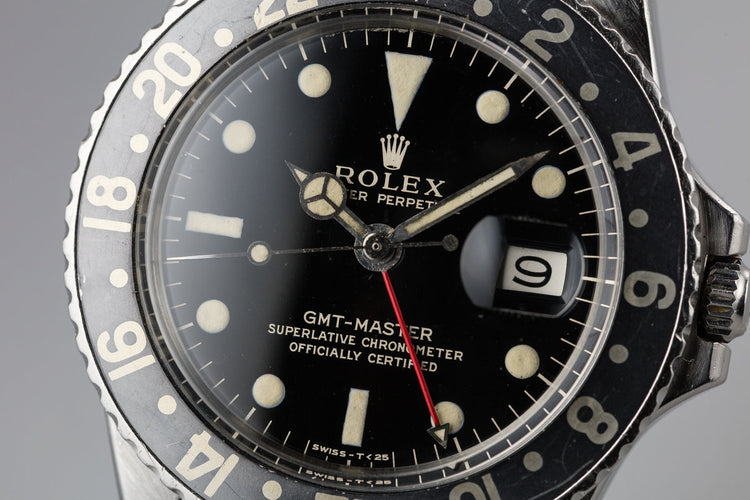 1965 Rolex GMT-Master 1675 Gilt Dial with Faded Black Fat Font Insert