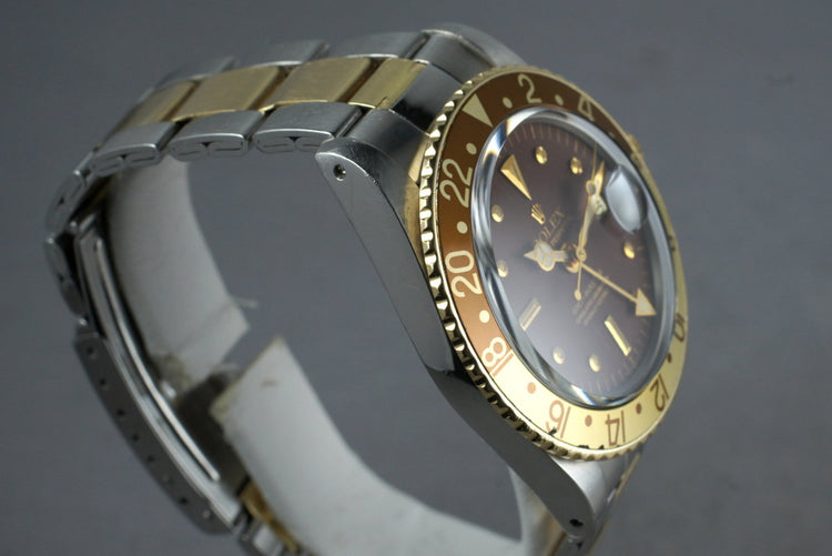1974 Rolex 18K/SS GMT 1675 with Root Beer Dial
