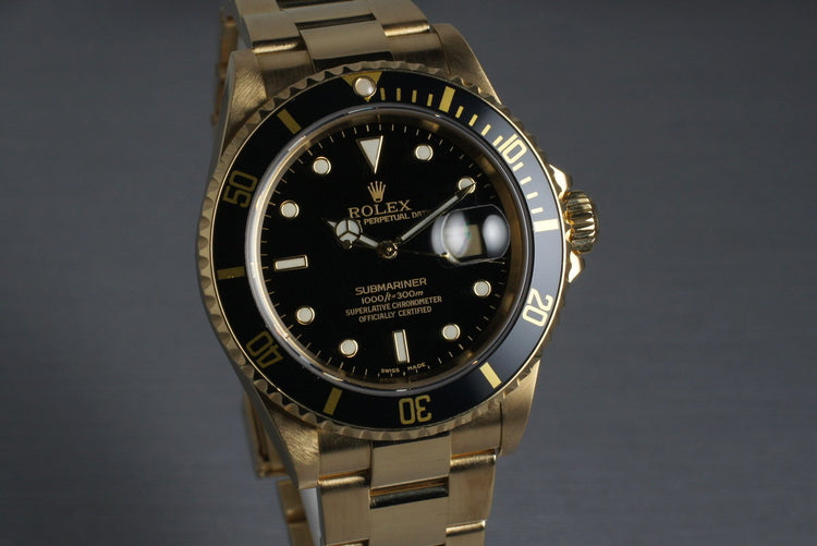 2003 Rolex Submariner 16618 with Black Dial