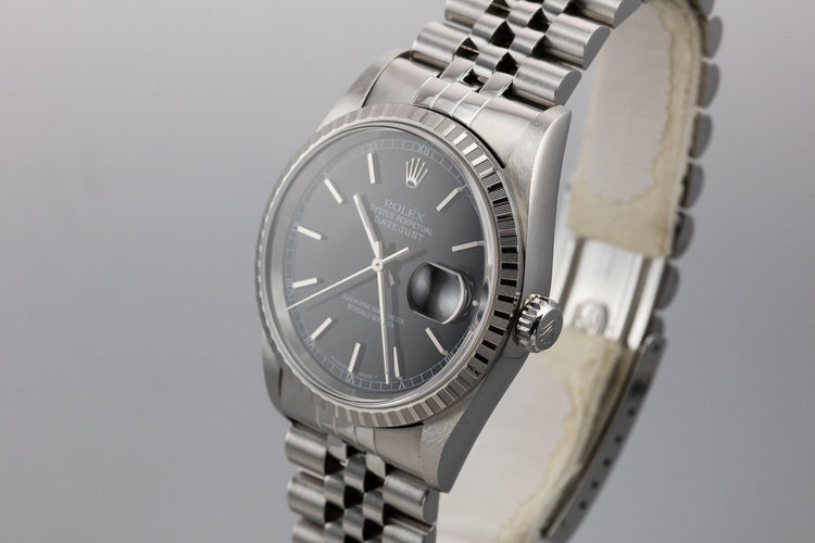1997 Rolex DateJust 16220 Black Dial