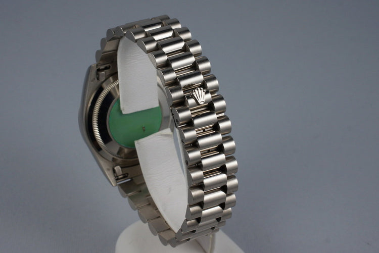 1995 Rolex WG Day-Date 18239 Silver Dial